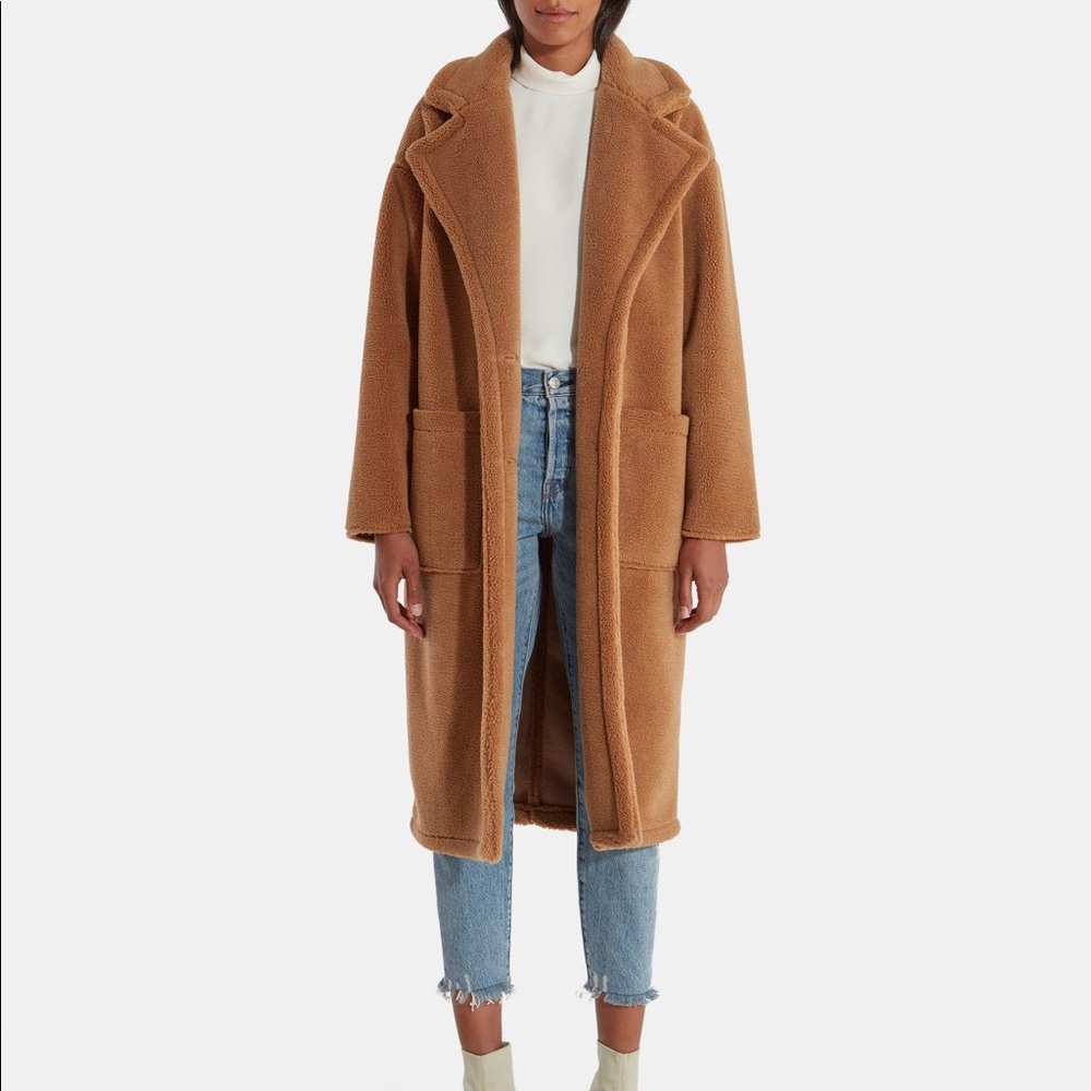 NEW, Never Been Worn Billie the Label Brontë Faux Shearling Teddy Coat